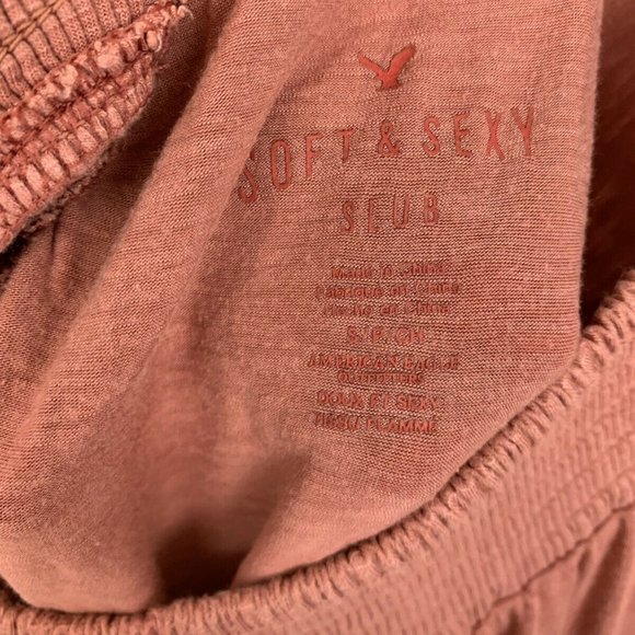 AEO Soft & Sexy Off-The-Shoulder Shirt, Berry - Picture 6 of 6